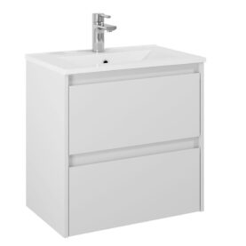 KOMMOD LUXOR 60 CM KOMPAKT GRÅ MATT MED ARIELLA TVÄTTSTÄLL PORSLIN ALTERNA