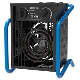 BYGGFLÄKT 2KW 230V SVART/BLÅ NOVIPRO