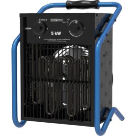 BYGGFLÄKT 5KW 380V SVART/BLÅ NOVIPRO