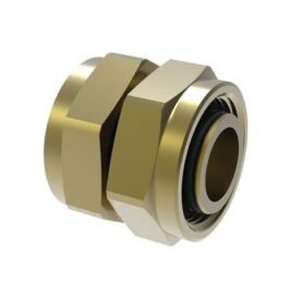 DUBBELMUTTER V6 15X15 MM MÄSSING VATETTE