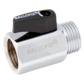 RAK KULVENTIL R10 INVÄNDIG X UTVÄNDIG GÄNGA, MED VRED KROM BROEN BALLOFIX