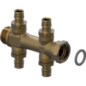 FÖRDELARE UTVÄNDIG LÖPMUTTER Q&E 3/4" 2X2X16 AQUA PLUS UPONOR