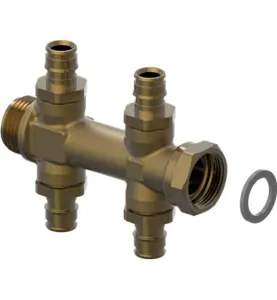 FÖRDELARE UTVÄNDIG LÖPMUTTER Q&E 3/4" 2X2X16 AQUA PLUS UPONOR