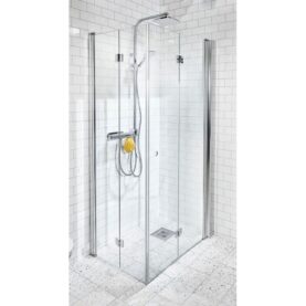 DUSCHHÖRNA LUSSO VIKDÖRRAR 80X90 KLARGLAS ALTERNA