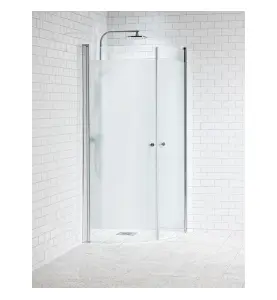 DUSCHHÖRNA LUSSO SVÄNGD 100X100 FROSTAT MED KNOPP ALTERNA