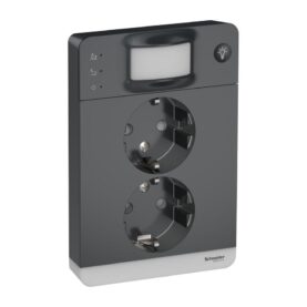 VÄGGUTTAG 2-VÄGS MED LJUS ANTRACIT