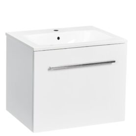 MÖBELPAKET ELLA AQUA 50 CM KOMPAKT, VIT HÖGBLANK MED ARIELLA TVÄTTSTÄLL PORSLIN ALTERNA