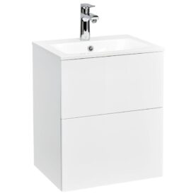 KOMMOD ISELLA 50 CM KOMPAKT VIT MATT MED ARIELLA TVÄTTSTÄLL I PORSLIN ALTERNA