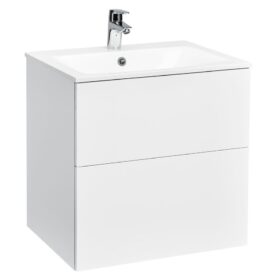 KOMMOD ISELLA 60 CM VIT MATT MED ARIELLA TVÄTTSTÄLL MINERALKOMPOSIT ALTERNA