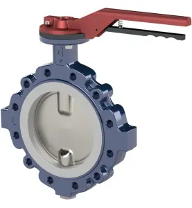 VRIDSPJÄLLSVENTIL 100 LUG PTFE HANDSPAK