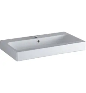 TVÄTTSTÄLL ICON B75, KTCT KRANHÅL CENT MED BRÄDDAVLOPP GEBERIT