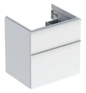 UNDERSKÅP ICON 2 LÅDOR B59,2 VIT HÖGBLANK/HANDTAG VIT MATT GEBERIT