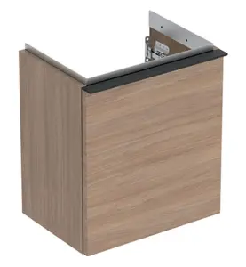 UNDERSKÅP ICON 1 DÖRR, B37 EK TRÄSTRUKT/HANDTG LAVA MATT GEBERIT