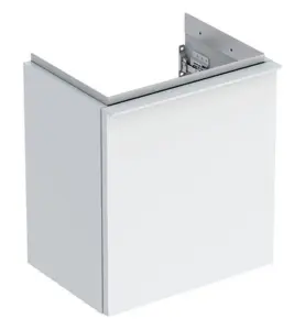 UNDERSKÅP ICON 1 DÖRR, B37 VÄNSTERHÄNGD VIT HÖGBLANK/HANDTAG VIT MATT GEBERIT