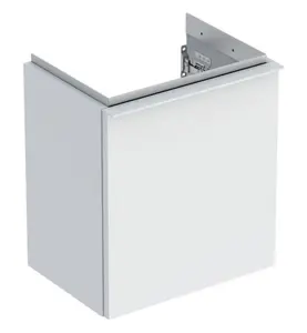UNDERSKÅP ICON 1 DÖRR VÄNSTERHÄNGD, B37 VIT MATT/HANDTAG VIT MATT GEBERIT