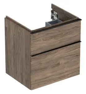 UNDERSKÅP ICON 2 LÅDOR B59,2 VALNÖT MEL TRÄ/HANDTAG LAVA MATT GEBERIT
