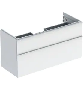 UNDERSKÅP ICON 2 LÅDOR B118,4 VIT HÖGBLANK/HANDTAG VIT MATT GEBERIT