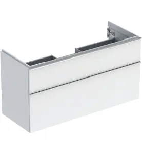 UNDERSKÅP ICON 2 LÅDOR B118,4 VIT HÖGBLANK/HANDTAG BLANKFKR GEBERIT