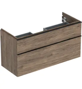 UNDERSKÅP ICON 2 LÅDOR B118,4 VALNÖT MEL TRÄ/HANDTAG LAVA MATT GEBERIT