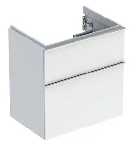 UNDERSKÅP ICON 2 LÅDOR KOMPAKT B59,2 VIT HÖGBLANK/HANDTAG BLANKFKR GEBERIT