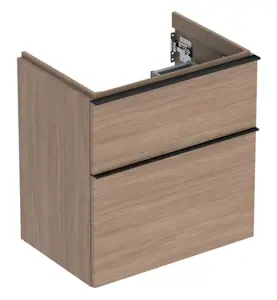 UNDERSKÅP ICON 2 LÅDOR KOMPAKT B59,2 EK MEL TRÄ/HANDTAG LAVA MATT GEBERIT