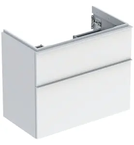UNDERSKÅP ICON 2 LÅDOR KOMPAKT B74 VIT HÖGBLANK/HANDTAG VIT MATT GEBERIT