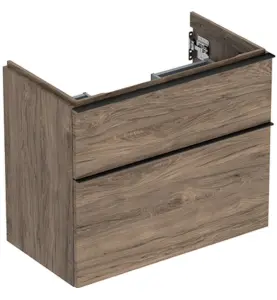 UNDERSKÅP ICON 2 LÅDOR KOMPAKT B74 VALNÖT MEL TRÄ/HANDTAG LAVA MATT GEBERIT