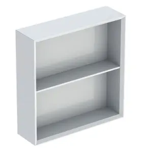 HYLLA ICON KVADRATISK B45 VIT / LACKERAD HÖGBLANK GEBERIT