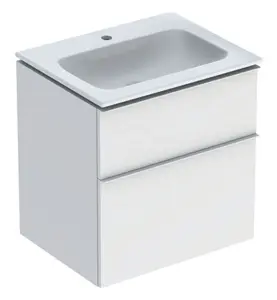 MÖBELPAKET ICON B60 VIT,KTCT SLIM TVÄTTSTÄLL 2 LÅDOR MA, HANDTAG VIT MA GEBERIT