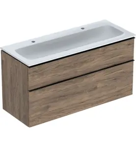 MÖBELPAKET ICON B120 VALNÖT,KTCT SLIM TVÄTTSTÄLL 2 LÅDOR HANDTAG LAVA MATT GEBERIT