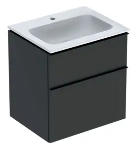 MÖBELPAKET ICON B60 LAVA SLIM TVÄTTSTÄLL 2 LÅDOR MATT, HANDTAG LAVA GEBERIT