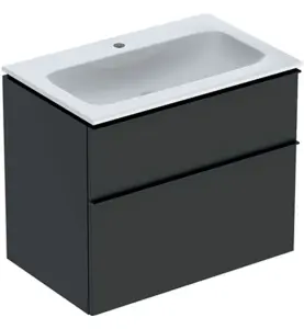 MÖBELPAKET ICON B75 LAVA SLIM TVÄTTSTÄLL 2 LÅDOR MATT HANDTAG LAVA GEBERIT