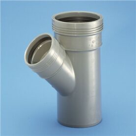 GRENRÖR 110X110 MM X 45° 2MUFF X SLÄTÄNDA 10 STK PER FRP GRÅ WAFIX