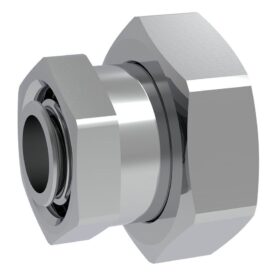 DUBBELMUTTER 15(G1/2") X G3/4" KROM VATETTE