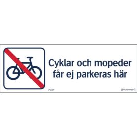 SKYLT P-FÖRBUD CYKLAR/MOPEDER