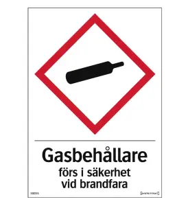 SKYLT GASBEHÅLLARE MAGNETISK 148X210 MM