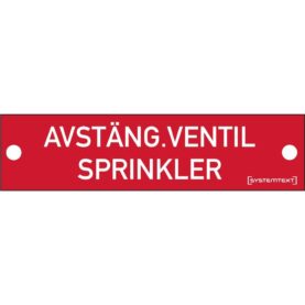 GRAVERAD SKYLT AVSTÄNGNING 80X20 MM