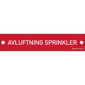 GRAVERAD SKYLT AVLUFTNING 100X20 MM