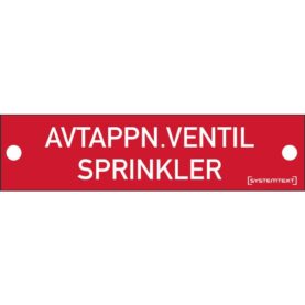 GRAVERAD SKYLT AVTAPPNING 100X20 MM
