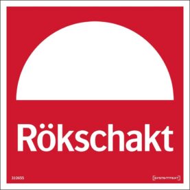 BRANDSKYLT RÖKSCHAKT 150X150 MM