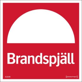 BRANDSKYLT BRANDSPJÄLL 150X150 MM