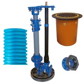 TELESKOPISK DRAGFAST BRANDPOST MED TRUMMA, BETÄCKNING OCH SUPA MAXI 1270-2010 AVK