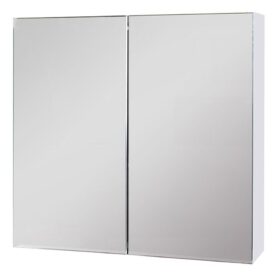 SPEGELSKÅP / BADRUMSSKÅP BASIC AQUA VIT HÖGBLANK LED2 ALTERNA