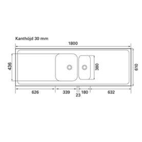 DISKBÄNK ATLANTIC G18C-610, VÄNDBAR INTRA