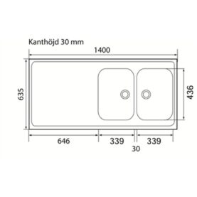 DISKBÄNK ATLANTIC H14H-635, KH, HÖGER INTRA