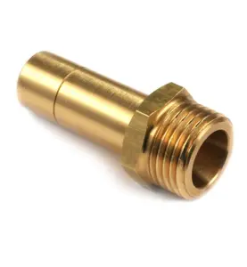 RAK KOPPLING IS 15 MM X G15 SLÄTÄNDA X UTVÄNDIG GÄNGA MÄSSING ROTH