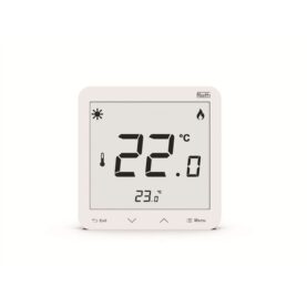 RUMSTERMOSTAT 84X84 MM (BXH) 3V TRÅDLÖS MED DISPLAY VIT/FLERFÄRGAD SOFTLINE ROTH