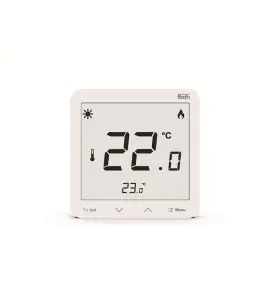 RUMSTERMOSTAT 84X84 MM (BXH) 3V TRÅDLÖS MED DISPLAY VIT/FLERFÄRGAD SOFTLINE ROTH