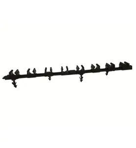 GOLVVÄRMELIST 16 MM L=1 METER MED 28 MM HULLINGAR SVART ROTH