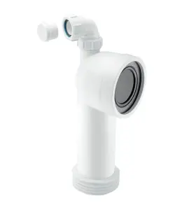 WC-STOS 90° MED EXTRA ANSLUTNING 40 MM VIT ALTECH